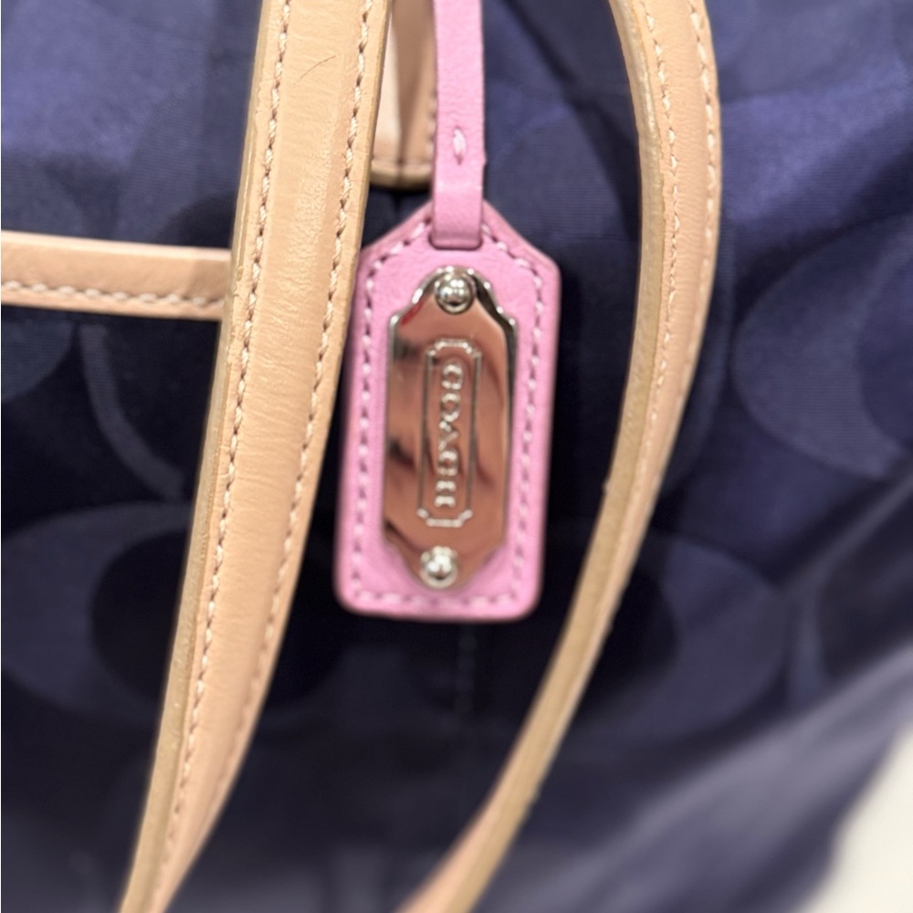 Coach Navy Blue Medium Size Satchel - Picture 6 of 10